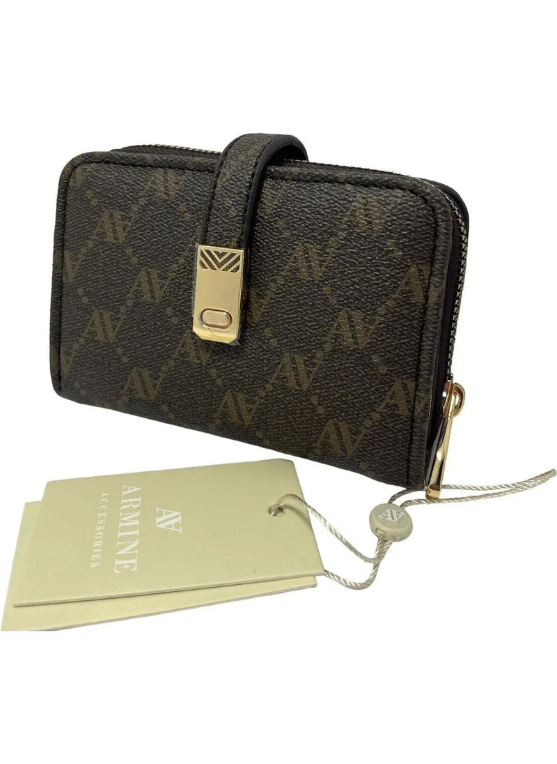 ARMINE C01 Women's Wallet Brown Dotted
