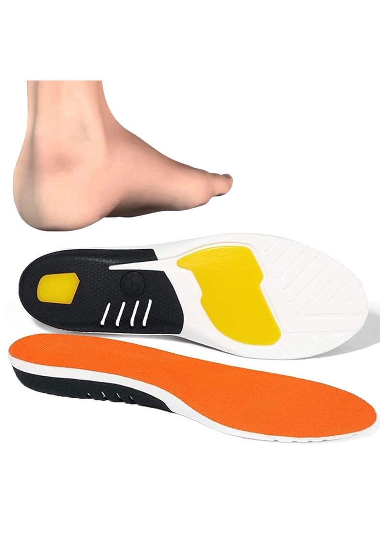 Zikra Orthotic Shoe Insoles, Arch Support Moderate Flat Feet Orthopedic Inserts Pronation Heel/Feet Pain Soft Sole Plantar Fasciitis For Men and Woman (L:41-45 28CM) - Image 1