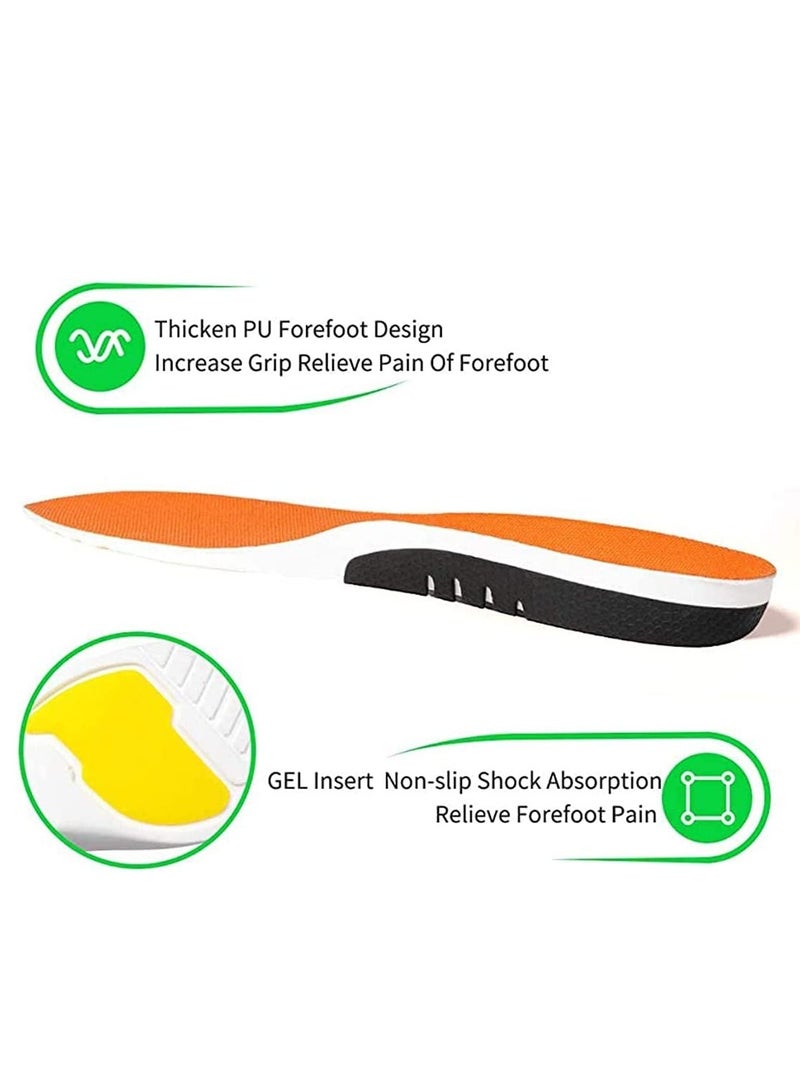 Zikra Orthotic Shoe Insoles, Arch Support Moderate Flat Feet Orthopedic Inserts Pronation Heel/Feet Pain Soft Sole Plantar Fasciitis For Men and Woman (L:41-45 28CM) - Image 3