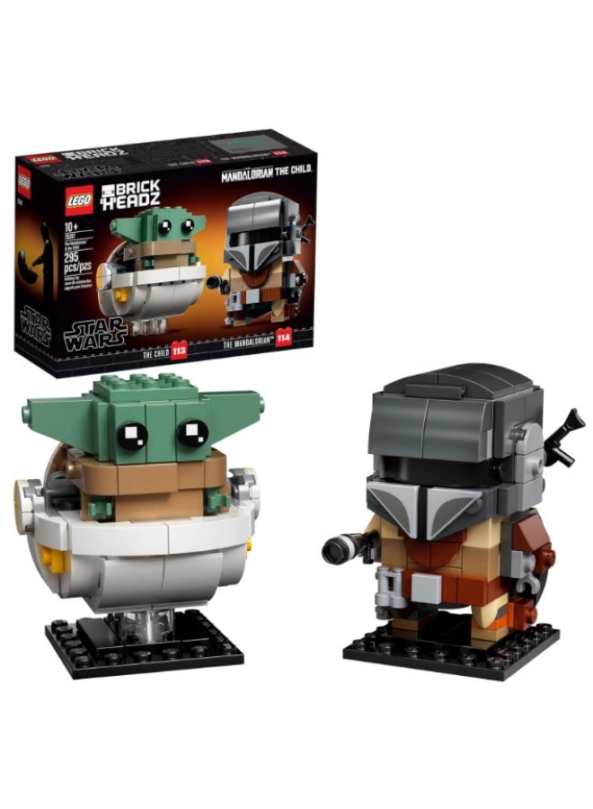 LEGO BrickHeadz Star Wars The Mandalorian & The Child 75317 Building Kit, Toy for Kids and Any Star Wars Fan Featuring Buildable The Mandalorian and The Child LEGO Figures, New 2020 (295 Pieces) - Image 1