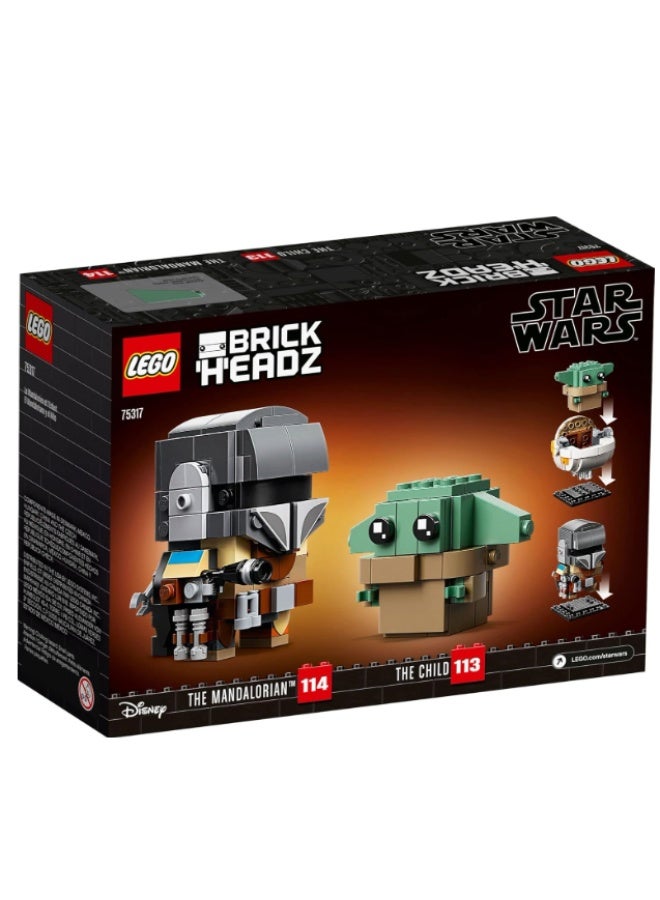 LEGO BrickHeadz Star Wars The Mandalorian & The Child 75317 Building Kit, Toy for Kids and Any Star Wars Fan Featuring Buildable The Mandalorian and The Child LEGO Figures, New 2020 (295 Pieces) - Image 2