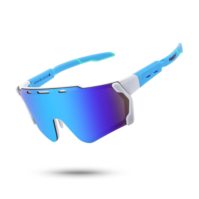 FEISEDY FEISEDY Cycling Sports Sunglasses Wraparound Magnetic Lens Adjustable Legs Visor Men Women Youth Shield B0028  - Image 3