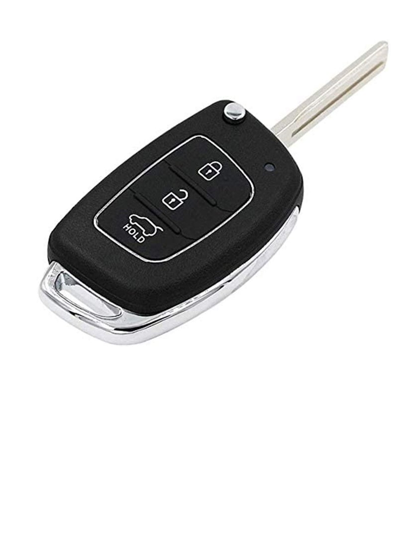SYOSI - Folding Smart Car Key, 3 Buttons Keyless Entry Remote Case, Replacement Remote Car Key key Shell Repair for Mistra Hyundai HB20 SANTA FE IX35 IX45 Key Cover Case - Image 1
