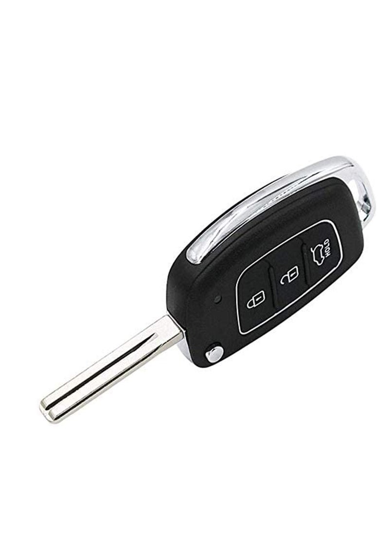 SYOSI - Folding Smart Car Key, 3 Buttons Keyless Entry Remote Case, Replacement Remote Car Key key Shell Repair for Mistra Hyundai HB20 SANTA FE IX35 IX45 Key Cover Case - Image 1
