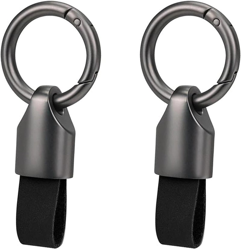 Tinkber 2 Pieces Multifunctional Car Leather Keychain Clips - Image 1