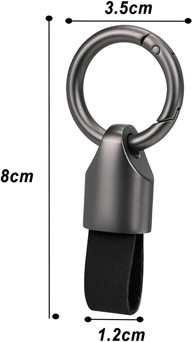 Tinkber 2 Pieces Multifunctional Car Leather Keychain Clips - Image 2