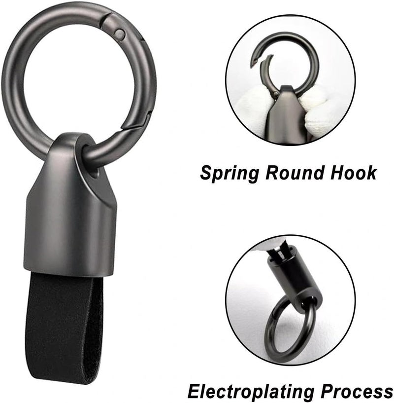 Tinkber 2 Pieces Multifunctional Car Leather Keychain Clips - Image 3
