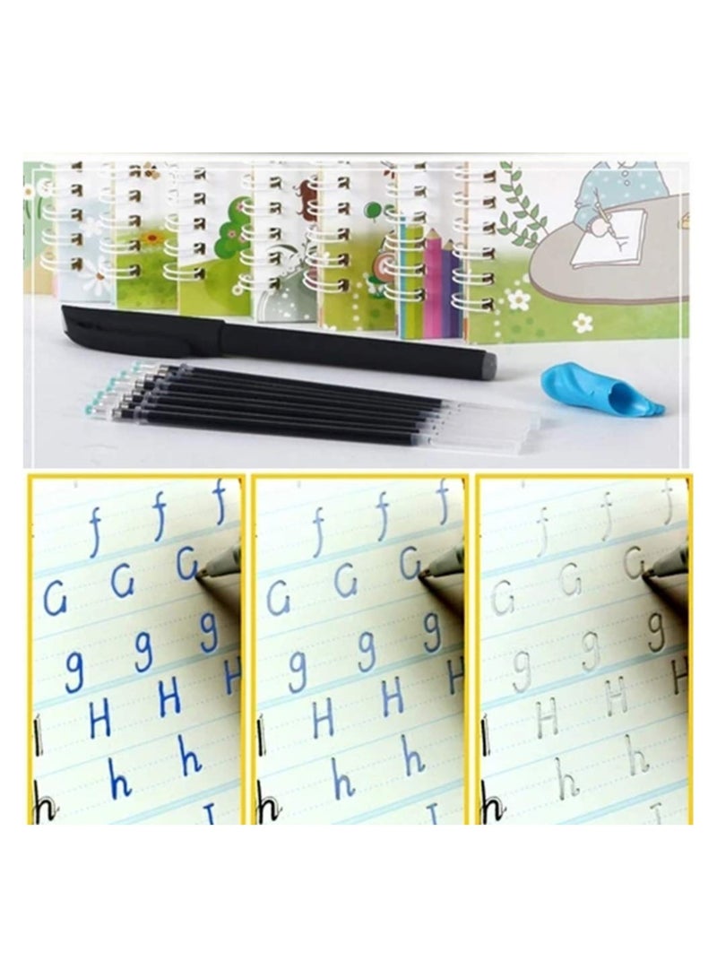 Reusable Magical Handwriting Practice Workbooks for Kids, Calligraphy Tracing Books, Early Education Magic Writing Set, 4 Copybooks for Letter Writing - Image 4