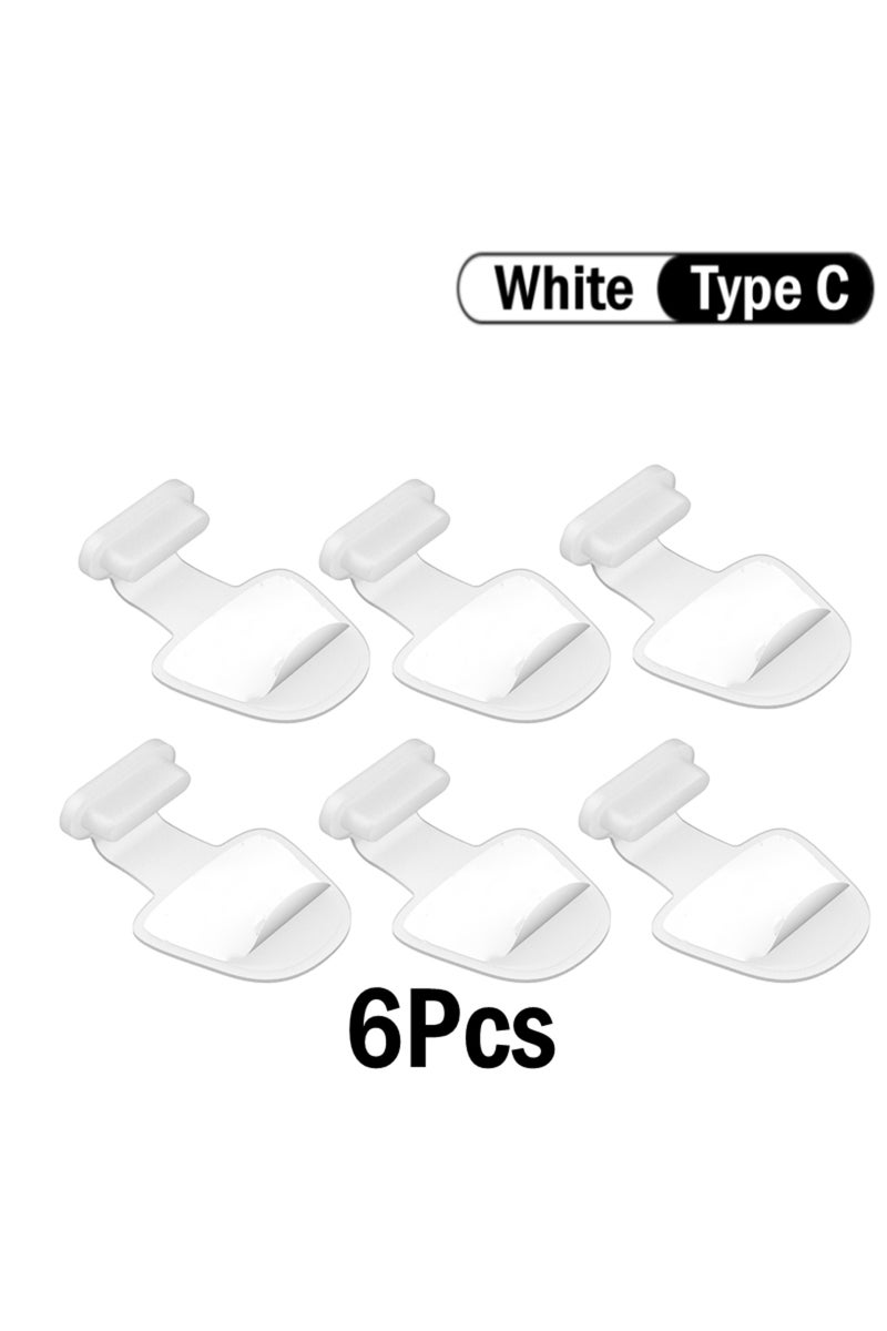 6 سدادات بيضاء من النوع C (2/4/6 قطع) لحماية منفذ الشحن من الغبار، متوافقة مع أجهزة iPhone 14 وSamsung وXiaomi وHuawei USB