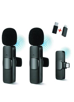ELTRAZONE Wireless Microphone Lavalier Microphone 2 in 1 for iPad YouTube Facebook Live Streaming Vlog Audio Recording Cordless Mini mic with noise reduction and Plug-Play  - Image 1