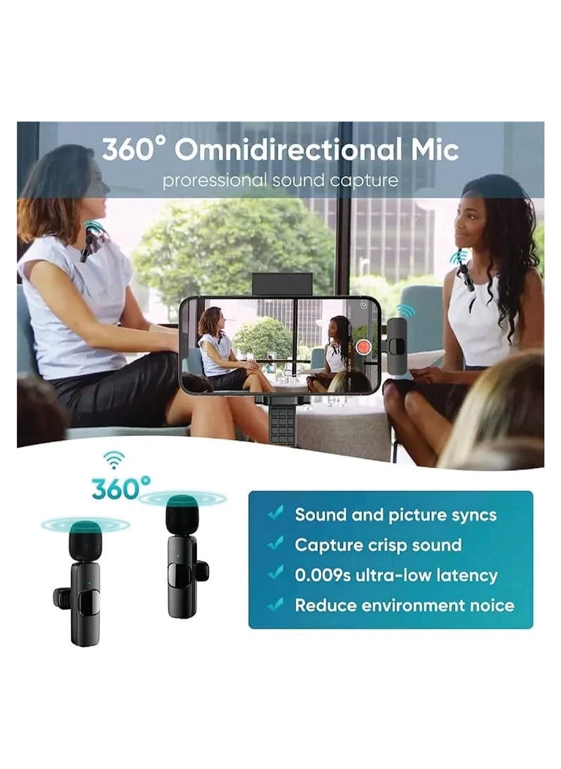 ELTRAZONE - Wireless Microphone Lavalier Microphone 2 in 1 for iPad YouTube Facebook Live Streaming Vlog Audio Recording Cordless Mini mic with noise reduction and Plug-Play - Image 1
