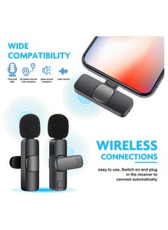 ELTRAZONE Wireless Microphone Lavalier Microphone 2 in 1 for iPad YouTube Facebook Live Streaming Vlog Audio Recording Cordless Mini mic with noise reduction and Plug-Play  - Image 2