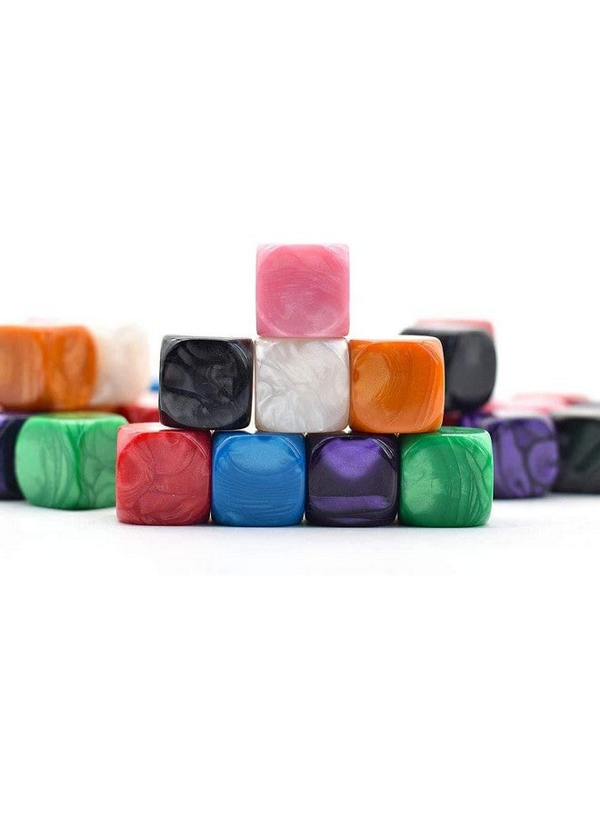 HD DICE 48 Pcs Blank DIY Dice Cubes, 16mm, 8 Colors, Acrylic, Hexahedron, Multicolor, Games - Image 4