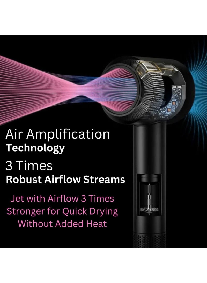 راكسوم مجفف شعر أيوني احترافي، قوي وسريع الجفاف، فوهة مجفف شعر منخفضة الضوضاء، 1 مرفقات ناشرة للسفر في صالون المنزل - Image 5