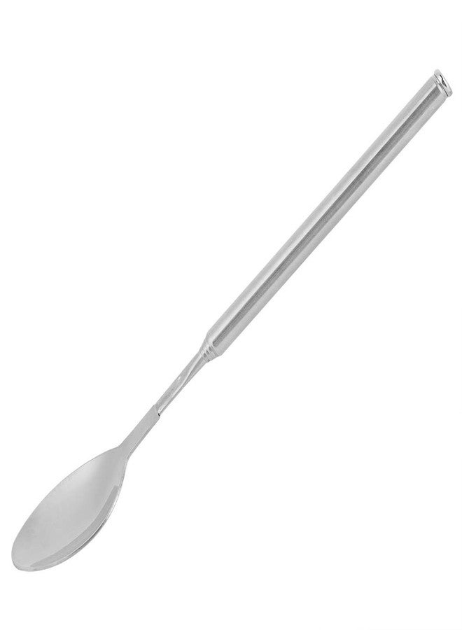 plplaaoo Stainless Steel Telescopic Spoon - Extendable Long Handle Spoon for BBQ - Retractable Stirring Spoons for Outdoor Cooking - 24.4" Silver Serving Spoons for Kitchen & Catering - Image 1