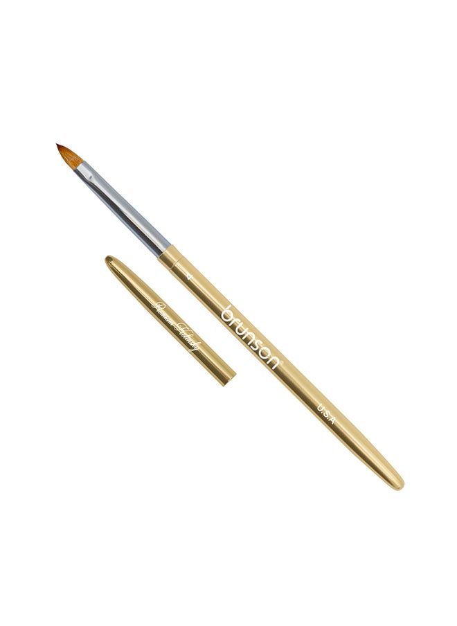 brunson Acrylic Nail Brush 1pc Pure Sable Hair Professional Nail Art Painting Brush for Manicure Pedicure Kolinsky Brush for Acrylic Application Nail Extensions and 3D Nail Carving Size 4  - Image 2