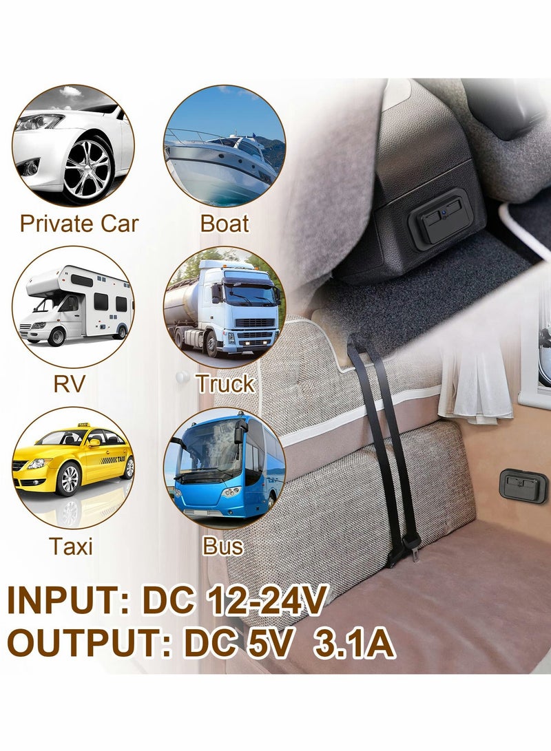 12V USB Automotive Outlet, Dual-Port Panel Mount USB Charger, Multi-Function Switch Panel, 2-Pack for Convenient Power Access in Vehicles - Image 5