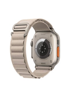 xozgdovg Apple Watch Alpine Loop Band 49mm/45mm/44mm Nylon Woven Sport Strap Compatible with iWatch Series 8/Ultra/7/SE/6/5/4/3/2/1 White  - Image 1
