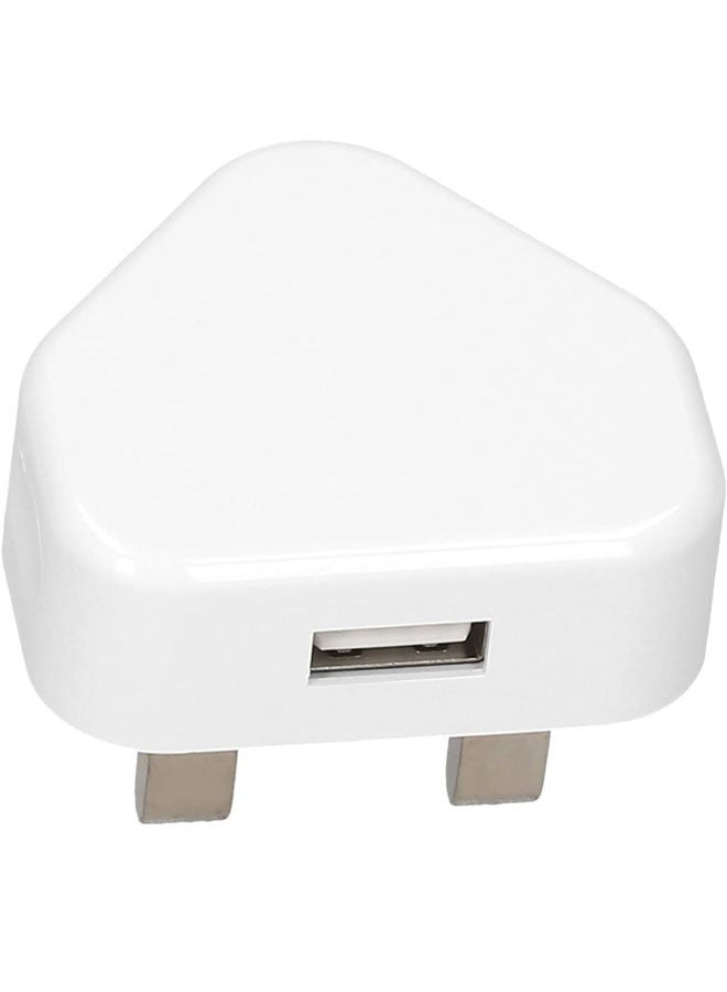 5V 1A USB Adapter Input DC Adapters for Charging Multnction Power Adapter for Electronic Devices (UK Plug, White) In two packs  - Image 4