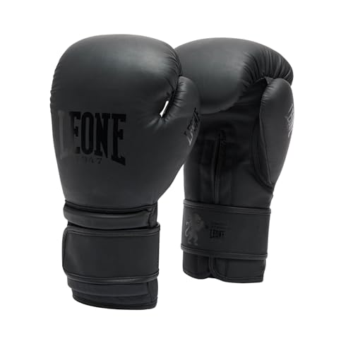 LEONE 1947 BlackWhite Boxing Gloves 12oz GN059 - Image 1