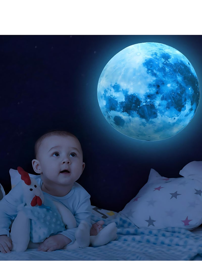 مجموعة ملصقات مضيئة في الظلام على شكل نجوم وقمر - 438 قطعة، ديكور للأسقف والجدران، مثالية لغرف الأطفال والرضع وغرف النوم - تتوهج لمدة 6 ساعات بعد التعرض للضوء - Image 3