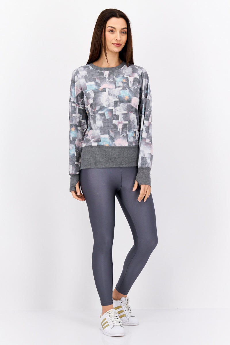 Tahari سويت شيرت تدريب طويل الأكمام للنساء من تاهاري سبورتس، متعدد الألوان - Image 3