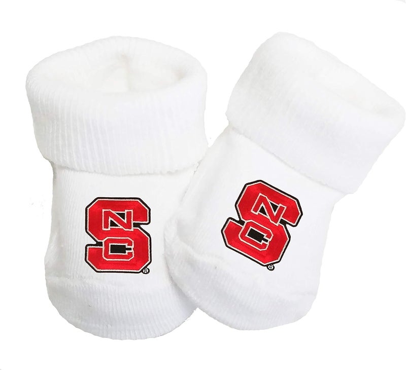 Future Tailgater North Carolina NC State Wolfpack Officially Licensed Baby Toe Bootie Socks 0-9 Months - Image 1
