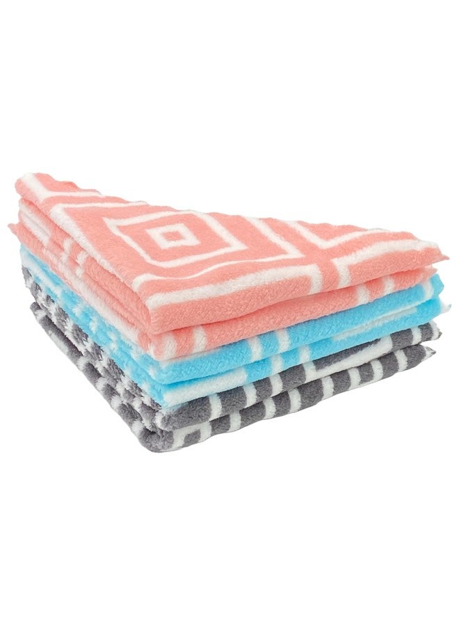PatPug Baby 6 Piece Face Towels, Soft and Absorbent Wash Clothes for Newborns, Infants and Toddlers, Gentle on Delicate Skin for Face Hands and Body, 10x10 Inch (Design 4, 6) - Image 1