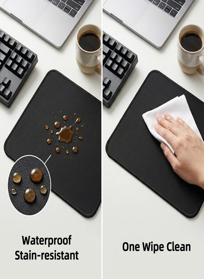 JYWYBF 2-Pack Large Mousepad with Non-Slip Rubber Base, Waterproof Computer Mouse Pad with Anti-fray Stitching, Mouse Pads for Laptop PC & Office Home Desk (Black) - Image 3