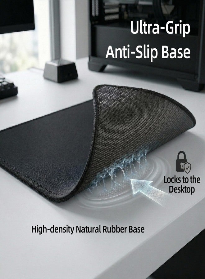 JYWYBF 2-Pack Large Mousepad with Non-Slip Rubber Base, Waterproof Computer Mouse Pad with Anti-fray Stitching, Mouse Pads for Laptop PC & Office Home Desk (Black) - Image 4