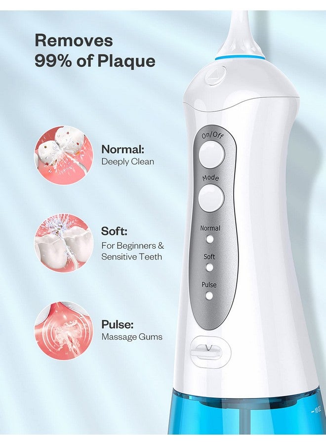 JOYA Water Flosser Cordless Portable Teeth Cleaner With 3 Modes 4 Jets 300Ml Water Tank Ipx7 Waterproof Powerful Cleaning Rechargeable Dental Oral Irrigator For Travel Home Braces - Image 3