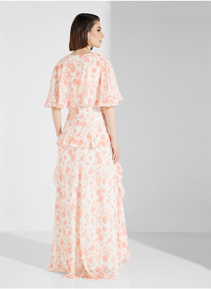 True Decadence Floral Print V-Neck Maxi Dress  - Image 2