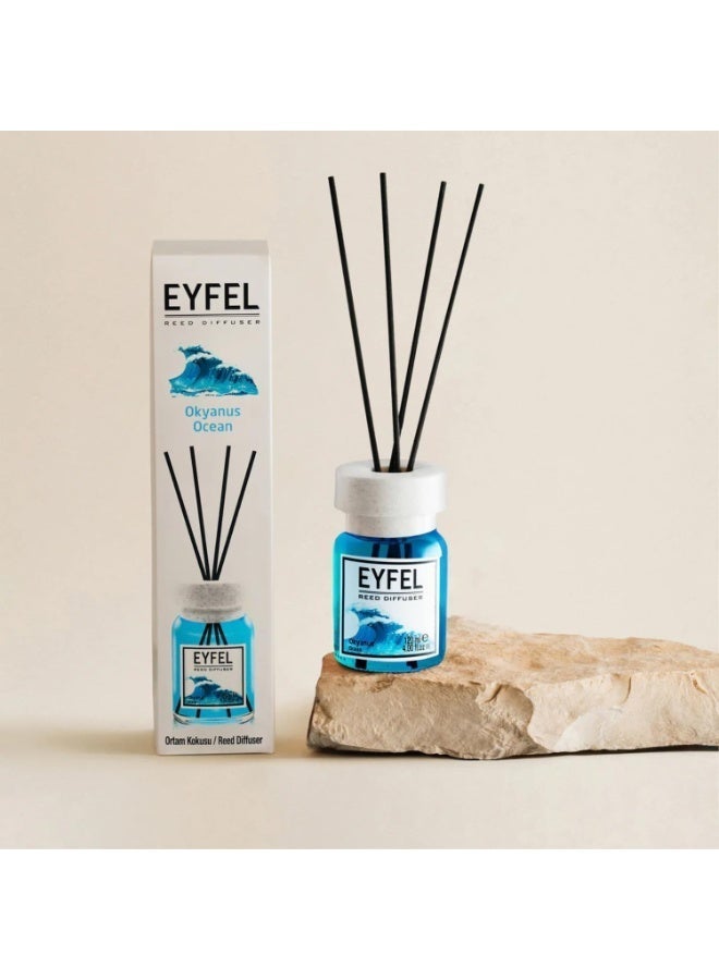Eyfel Ocean Aroma Diffuser 120ML – Long-Lasting Home Fragrance. Perfect for living rooms, bedrooms, and offices with a fresh coastal touch. - Image 3