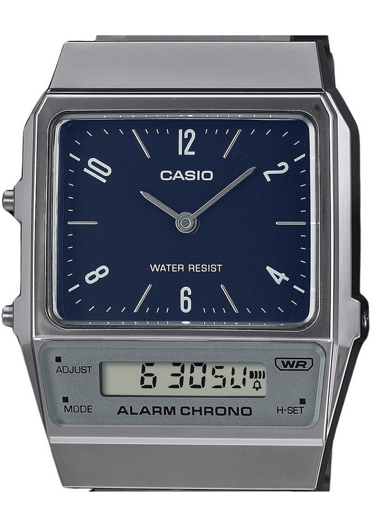 كاسيو ساعة للجنسين عقارب-رقمي من الطراز القديم- AQ-800EB-2ADF - Image 2
