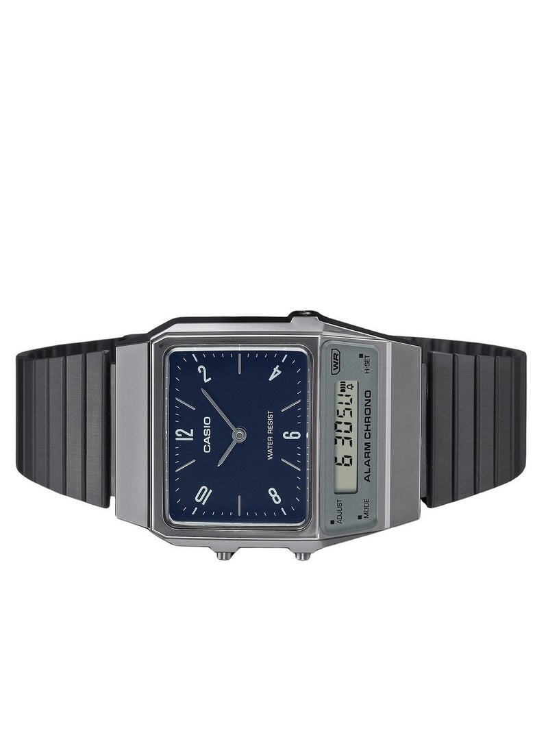 كاسيو ساعة للجنسين عقارب-رقمي من الطراز القديم- AQ-800EB-2ADF - Image 3