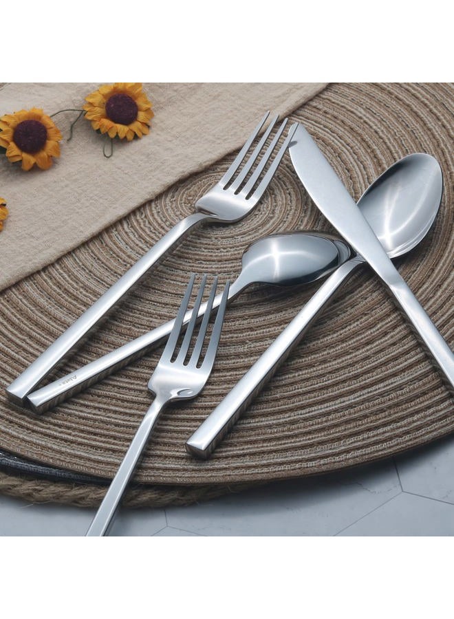 Alata Cube 60pieces Mirror Silverware Set - Image 5