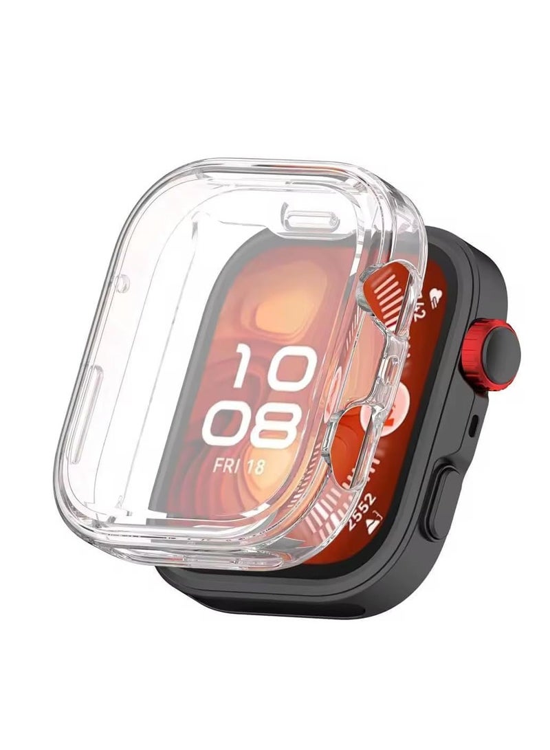 Full TPU Case Compatible with Huawei Fit 4/4 Pro (2025) Ultra Slim, All-Around Protective Bumper Cover with Full Protector for Huawei Fit 4/4 Pro (2025) Smartwatch (Clear) - Image 2