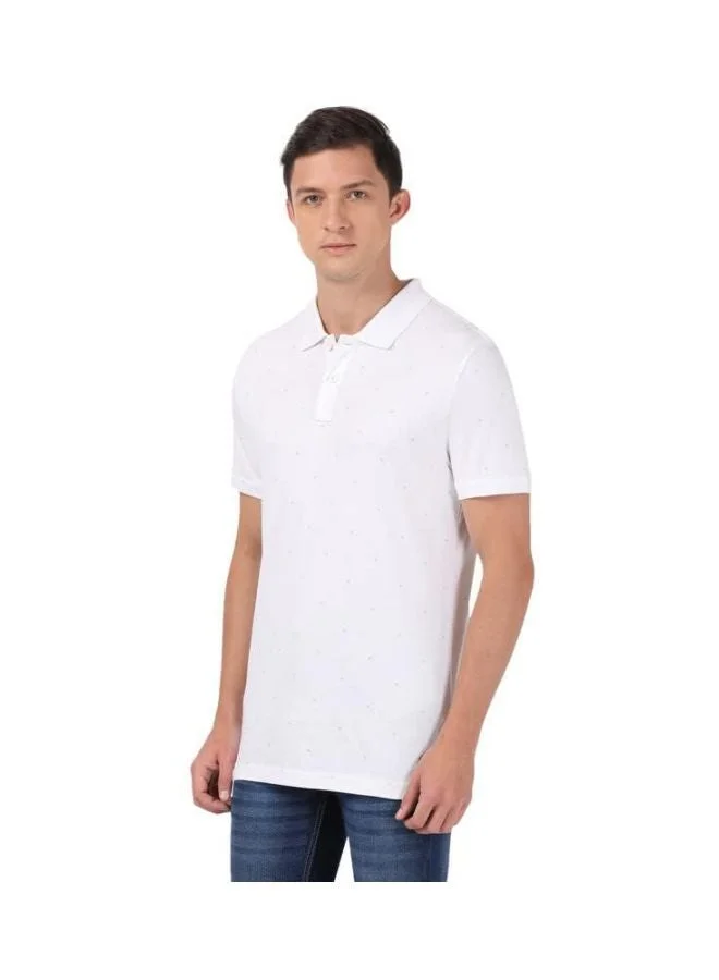 Jockey white IM16 Men Tencel Micro Modal and Cotton Blend Printed Half Sleeve Polo T Shirt for Men | Best Price UAE
