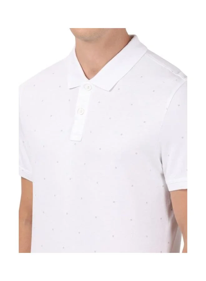 Jockey white IM16 Men Tencel Micro Modal and Cotton Blend Printed Half Sleeve Polo T Shirt for Men | Best Price UAE