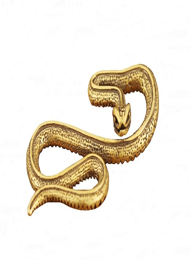 DMtse Chinese Feng Shui Brass Mini Antique Snake Statue Ornaments Meditation Serene Statue Figurine for Animal Sculpture Collectibles - Image 1
