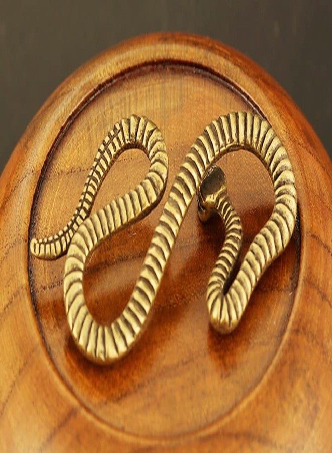 DMtse Chinese Feng Shui Brass Mini Antique Snake Statue Ornaments Meditation Serene Statue Figurine for Animal Sculpture Collectibles - Image 5