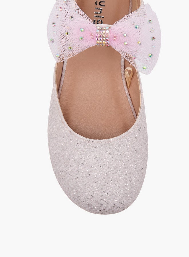جونيورز حذاء باليرينا بناتي مزين بشريط لاصق - Image 4