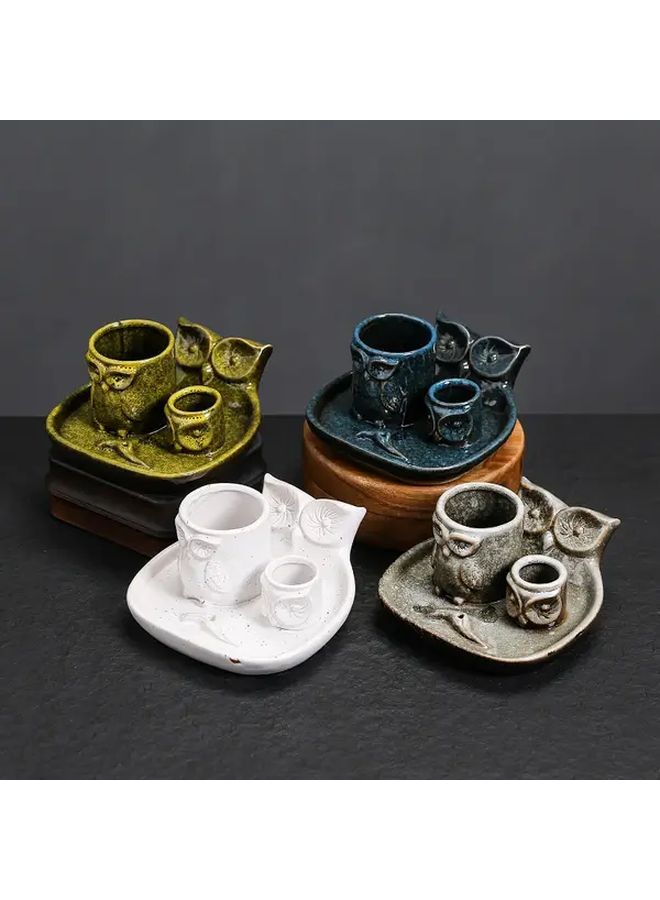 Nordic Style Ceramic Burner Tray Owl Candle Holder For Home Decor BC26 Model - Image 2