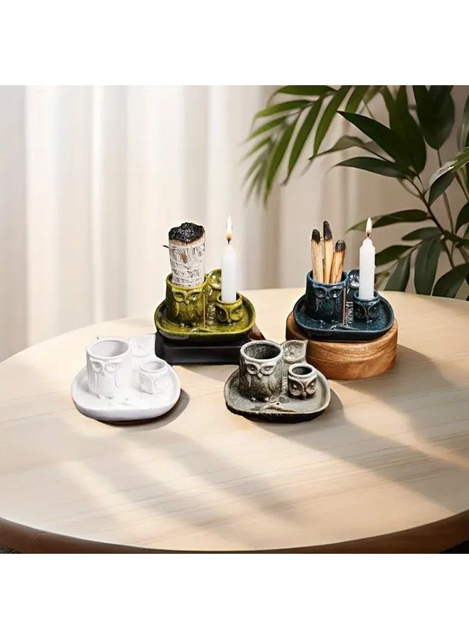 Nordic Style Ceramic Burner Tray Owl Candle Holder For Home Decor BC26 Model - Image 1