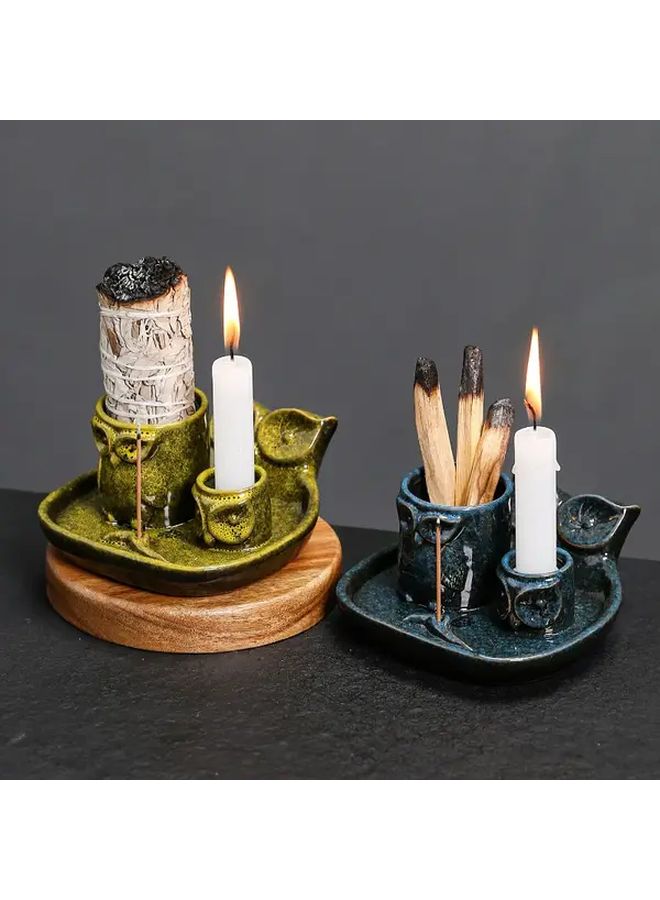 Nordic Style Ceramic Burner Tray Owl Candle Holder For Home Decor BC26 Model - Image 4