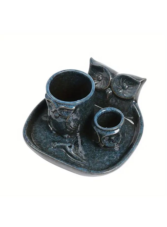 Nordic Style Ceramic Burner Tray Owl Candle Holder For Home Decor BC26 Model - Image 5