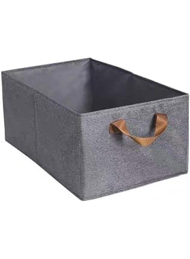 eBasket 2-Piece Oxford Folding Storage Box for Organizing Clothes, Towels, and Bed Linens (47*27*18 cm) (Colour may vary) - Image 5
