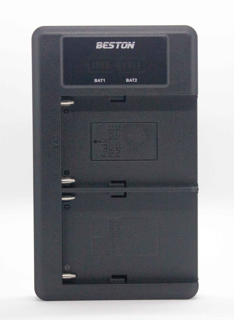بيستون شاحن مزدوج BESTON لبطاريات Sony F550 بمنفذ USB Type-C - Image 2