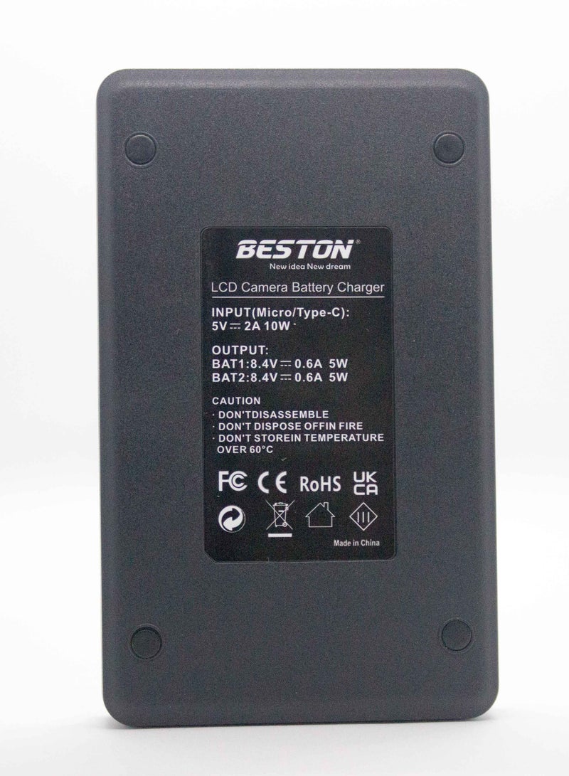 بيستون شاحن مزدوج BESTON لبطاريات Sony F550 بمنفذ USB Type-C - Image 5
