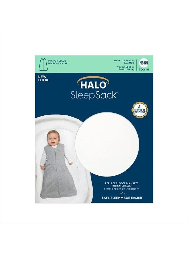 Halo Sleepsack Micro-Fleece Wearable Blanket, TOG 1.0, Cream, X-Large  - Image 3